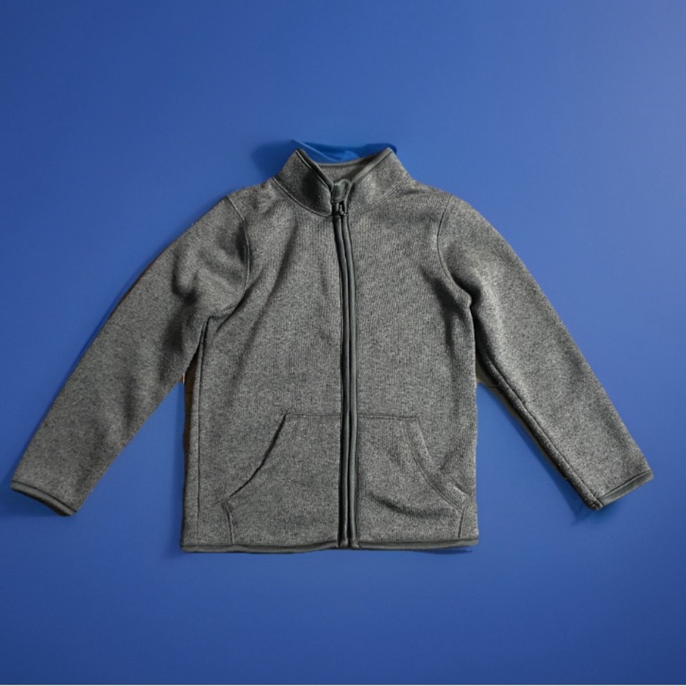 Toddler Boys 5T Dark Grey Jumping Beans Full Zip up Sweatshirt- with Pockets